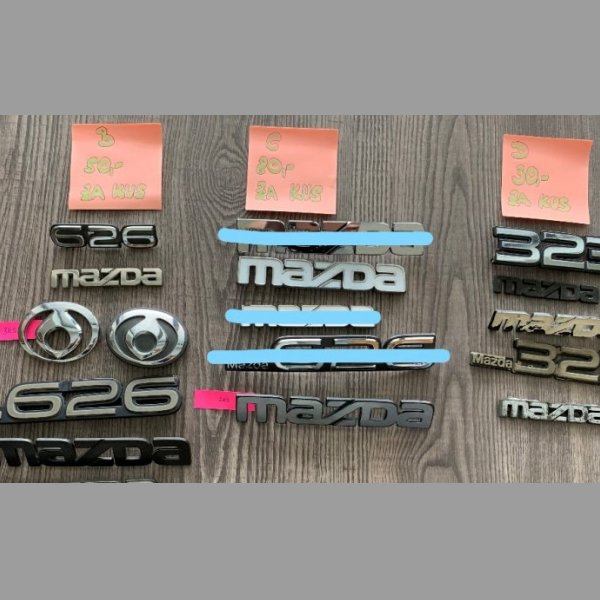 Mazda - nápisy a znaky